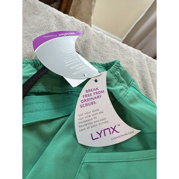 Lynx Scrubs 3X Green New Drawstring Pockets - Picture 2 of 5